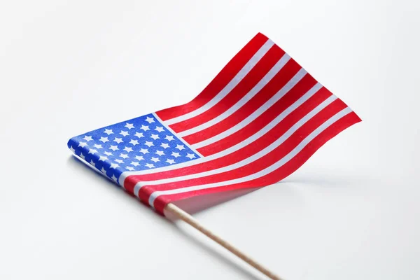 Bandera Americana Aislada Blanco —  Fotos de Stock