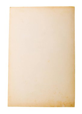 Beyaz arkaplanda izole edilmiş eski kağıt