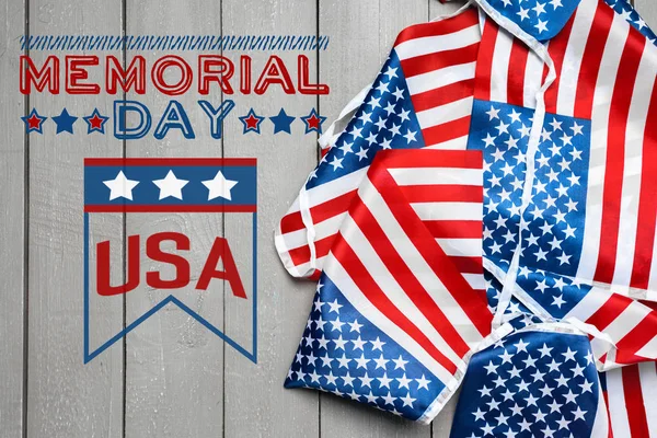 Imagem Composta Memorial Day Feriado Concapt Com Bandeira Americana — Fotografia de Stock