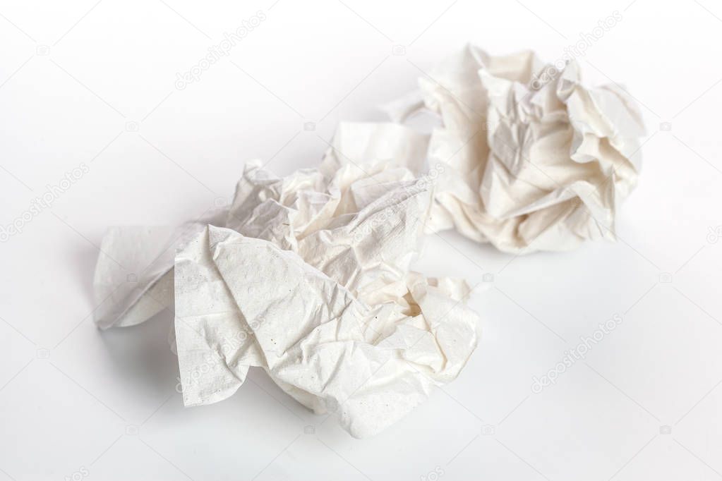 paper towels pile close up