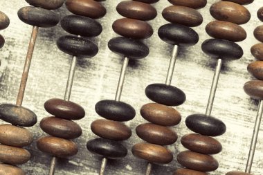 eski ahşap abacus yakın çekim 