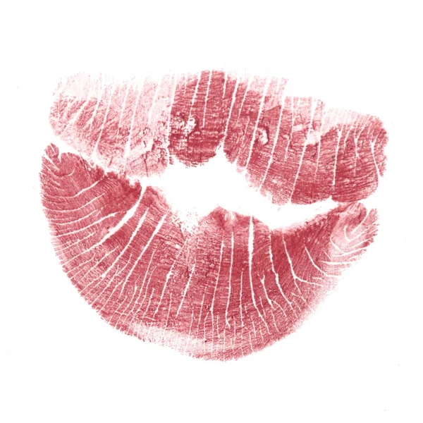 Red Kiss Isolated White Background — Stock Photo, Image