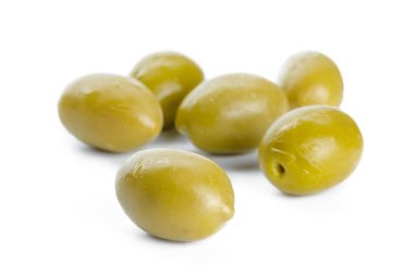 green olives isolated on white background clipart