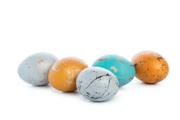 Ovos Páscoa Isolados Sobre Fundo Branco — Fotografia de Stock