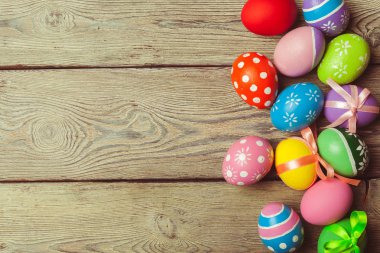 Paskalya arka plan, üstten görünüm