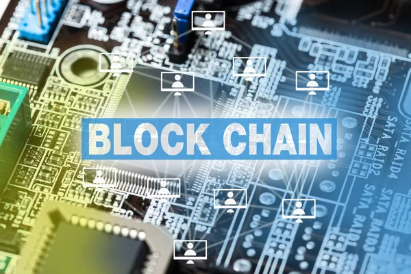 Block Chain Concept Background Close — Stock Photo, Image