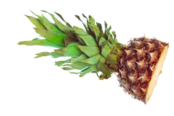 Beyaz Arkaplanda Izole Edilmiş Taze Ananas — Stok fotoğraf