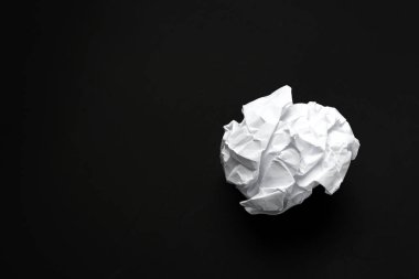 ball of crumpled white paper on background clipart