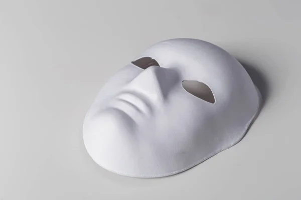 Close White Mask White Bakground — Stock Photo, Image