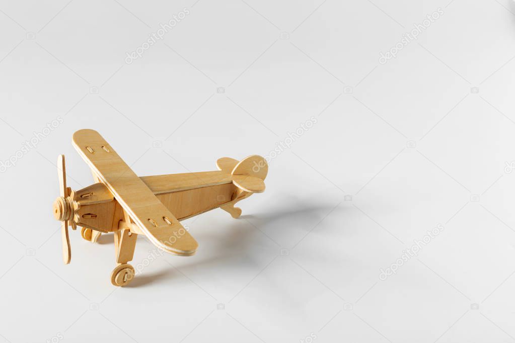 toy airplane isolated on white background