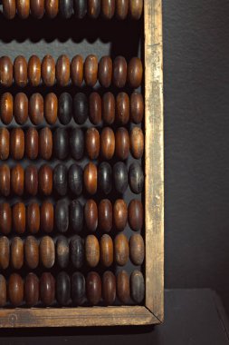 eski ahşap abacus yakın çekim 