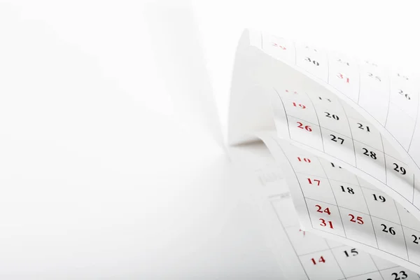 Páginas Del Calendario Cerrar Concepto Tiempo Negocio — Foto de Stock