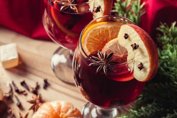 Natal Mulled Vinho Close — Fotografia de Stock