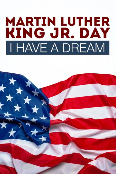 Happy Martin Luther King Day Background American Flag — Stok Foto
