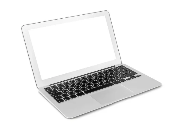 Zár Megjelöl Laptop Elszigetelt Fehér Background — Stock Fotó