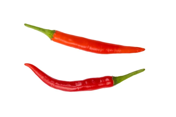 Close Red Hot Chilli Peppers Isolated White Background — Stock Photo, Image