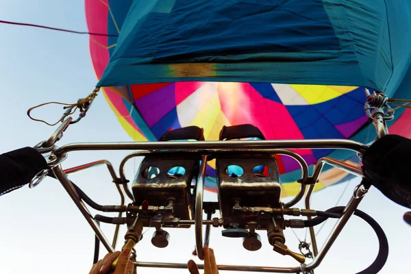 Sıcak Hava Balon Gökyüzünde Yakın Çekim — Stok fotoğraf