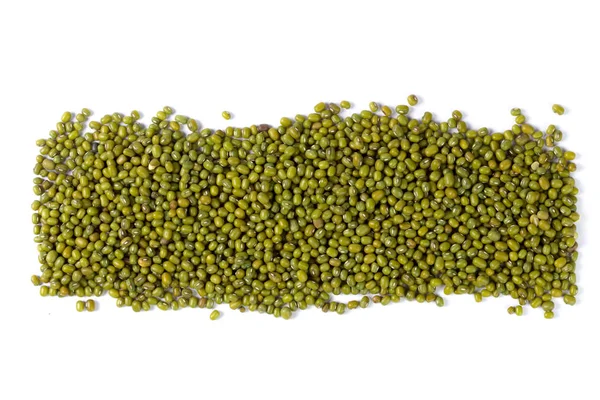 从白色背景分离出来的绿豆 — 图库照片
