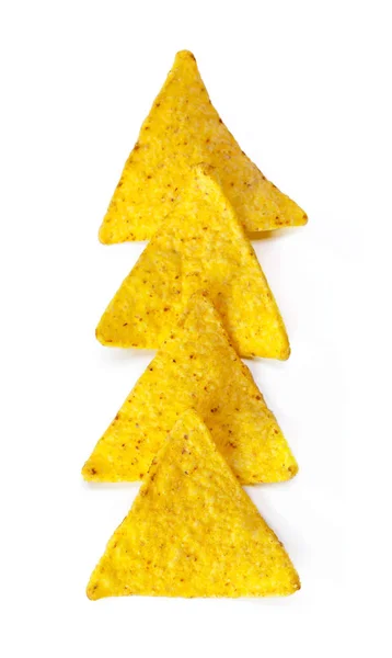 Corn Nachos White Background — Stock Photo, Image