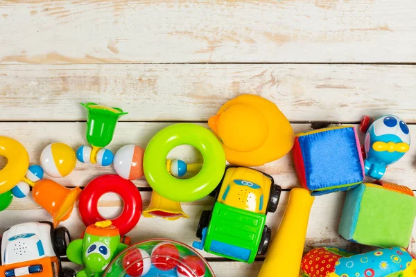 Top View Colorful Children Toys — Stock Photo, Image