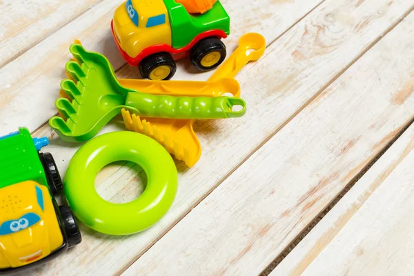 Vedere Sus Jucăriilor Colorate Pentru Copii — Fotografie, imagine de stoc