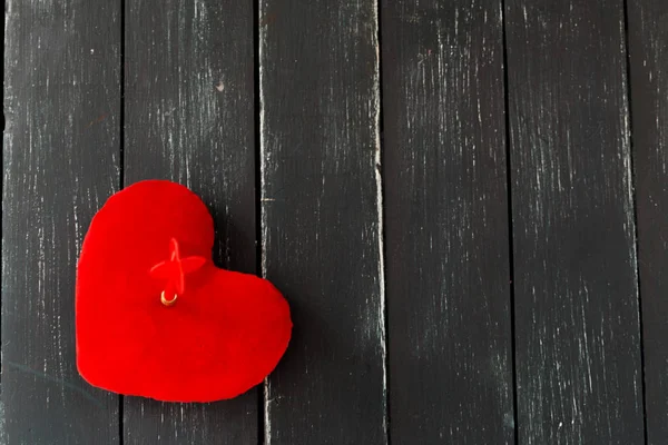 Kırmızı Dekoratif Kalp Yakın Çekim — Stok fotoğraf