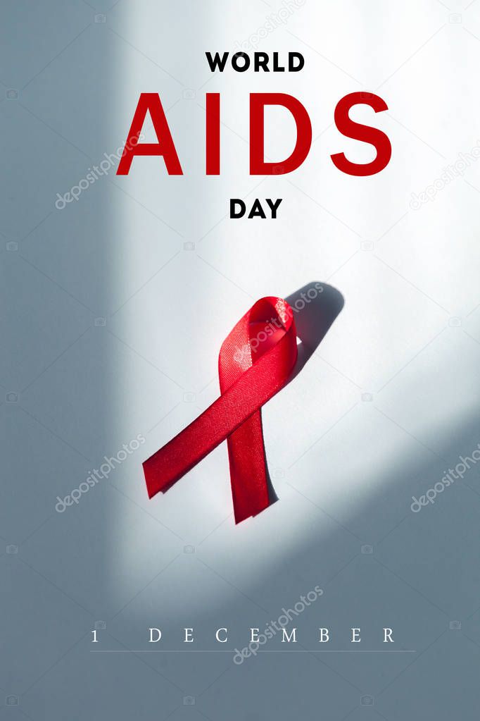 ribbon as symbol of aids awareness