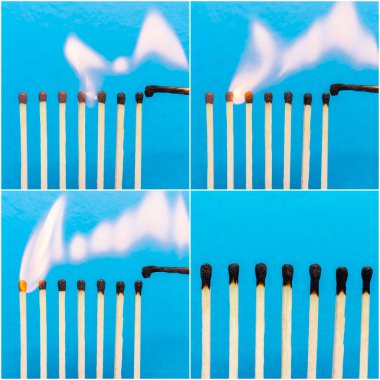 maç sopa yanma ile kolaj