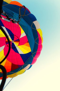 sıcak hava balon gökyüzünde, yakın çekim 