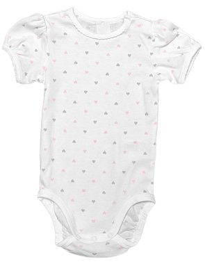 Beyaz arka plan üzerinde izole bebek giysileri