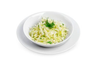 salata beyaz arkaplanda izole.