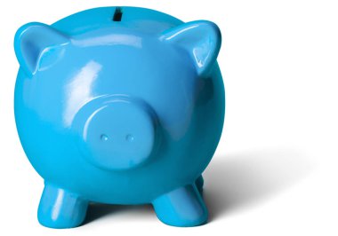 Kumbara beyaz arkaplanda izole edildi 