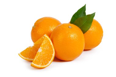 taze turuncu beyaz arkaplanda izole