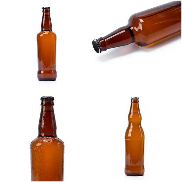 Birra Isolata Fondo Bianco — Foto Stock