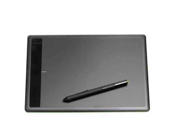 Graphic Tablet Pen Illustrators Designers Isolated White Background — Stock Photo, Image