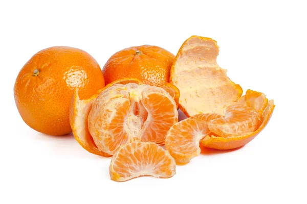 Mandarins Isolated White Background — Stock Photo, Image