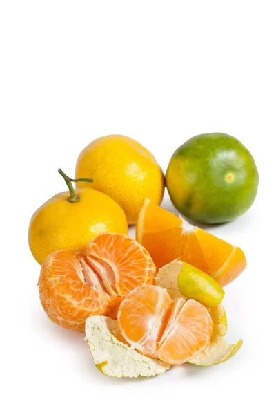 Mandarins Isolated White Background — Stock Photo, Image