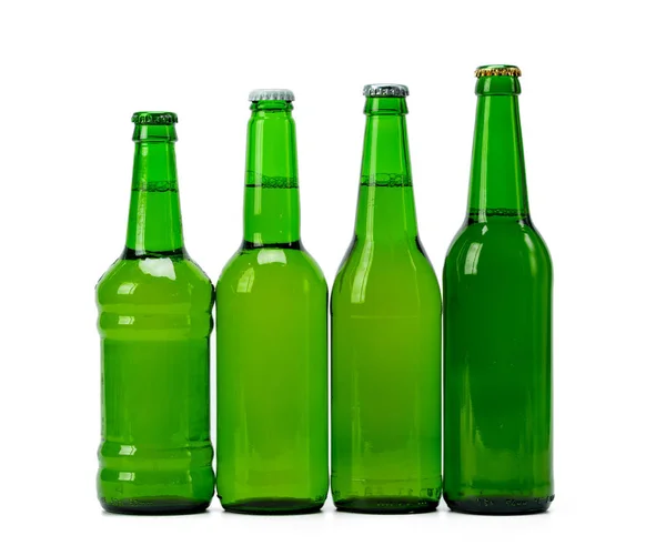 Set Botellas Cerveza Aisladas —  Fotos de Stock