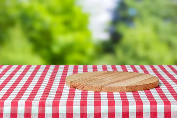 Background Tablecloth Wooden Table — Stock Photo, Image