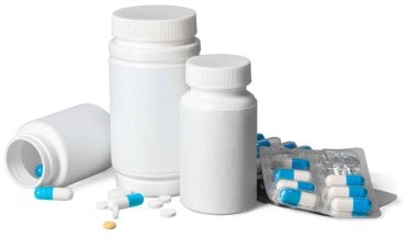 beyaza izole edilmiş hap