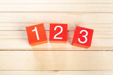 Ahşap masa ahşap bloklar woth numaraları 