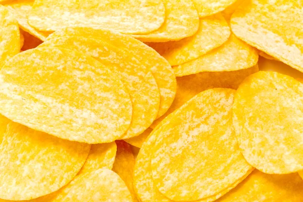 Żółty Chipsy Jako Tło — Zdjęcie stockowe