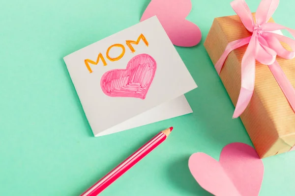 Plantilla Tarjeta Felicitación Happy Mothers Day —  Fotos de Stock