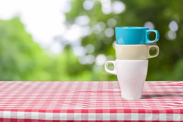 Tazza Caffè Tavolo — Foto Stock