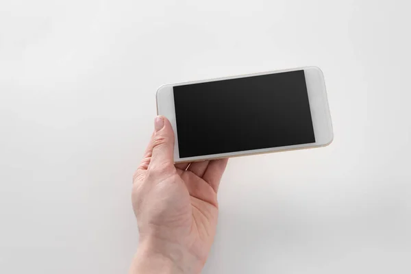 Estilo Telefone Móvel Negócios Isolado Branco — Fotografia de Stock