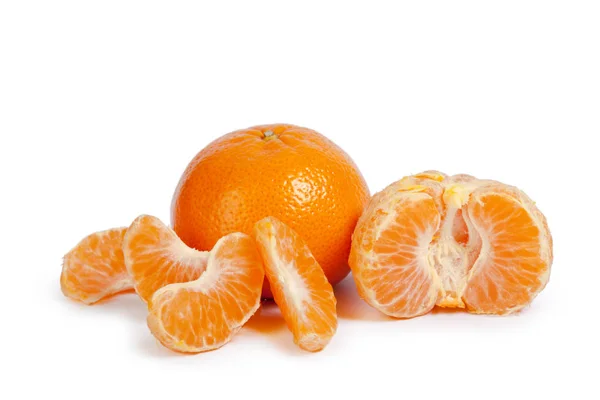 Fehér Alapon Izolált Mandarin — Stock Fotó