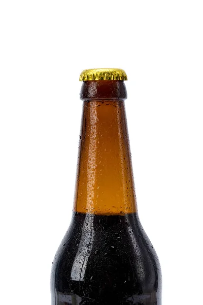 Butelka Piwa Białym Tle — Zdjęcie stockowe