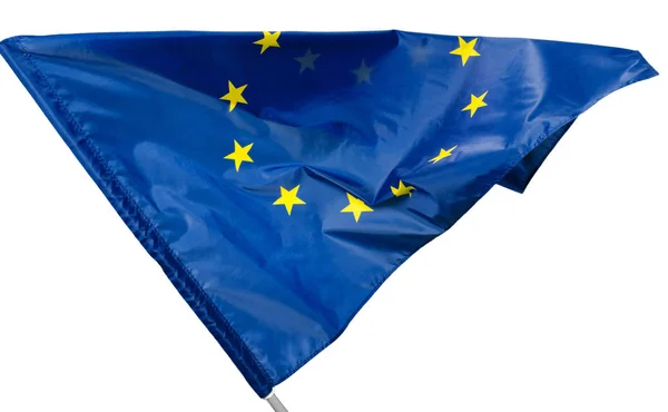 European Union Flag Isolated White Background — Stock Photo, Image