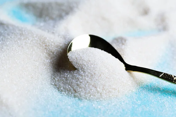 Açúcar Colher Close Conceito — Fotografia de Stock