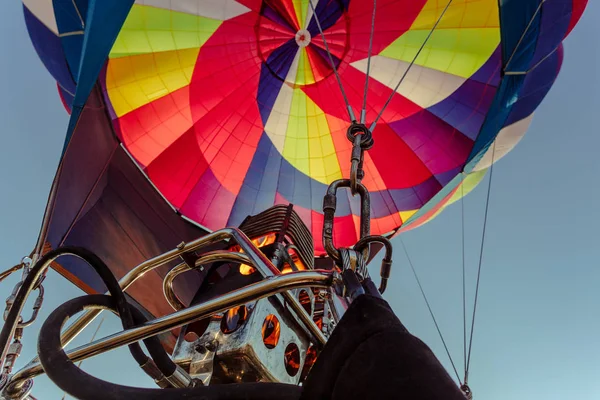 Nahaufnahme Von Heißluftballon Himmel — Stockfoto